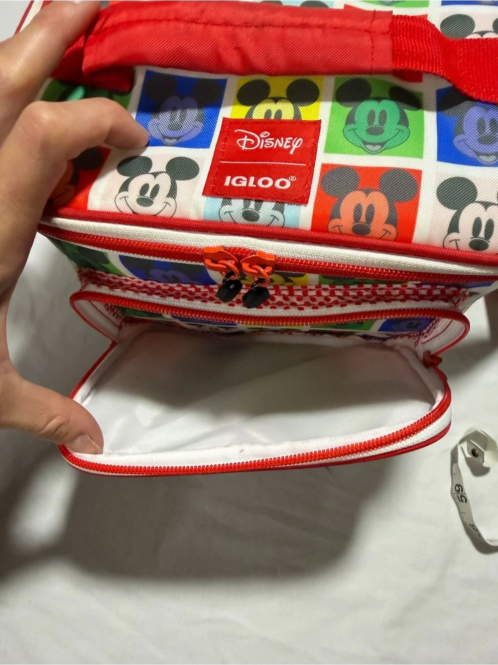 Disney Multicolor Mickey Mouse Red Accent Lunch Bag